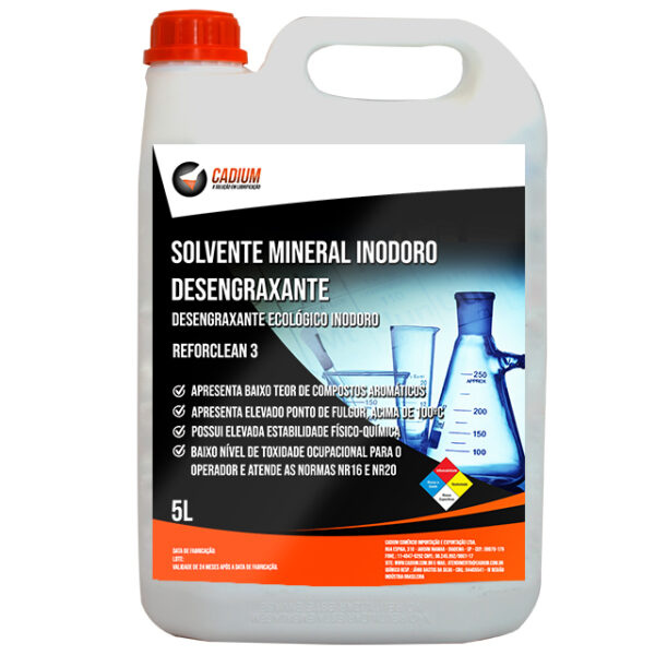 Desengraxante Solvente Ecológico - 5 litros (REFORCLEAN 3)